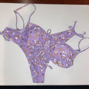 Lilac floral bikini
